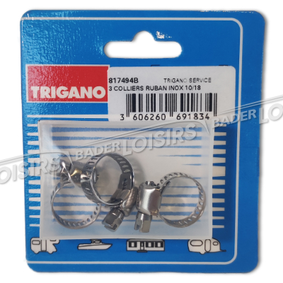  TRIGANO FULL SERVICE  3 COLLIERS RUBAN INOX 1018