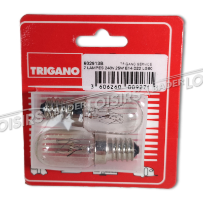  TRIGANO FULL SERVICE  2 LAMPES 240V 25W E14 D22 LG60