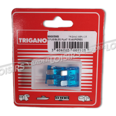  TRIGANO FULL SERVICE  5 FUSIBLES PLAT 15 AMPERES