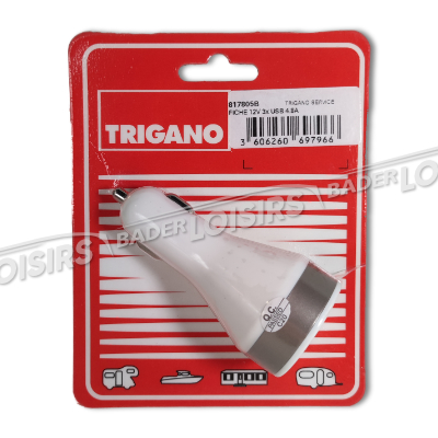  TRIGANO FULL SERVICE  FICHE 12V 3X USB 4.8A