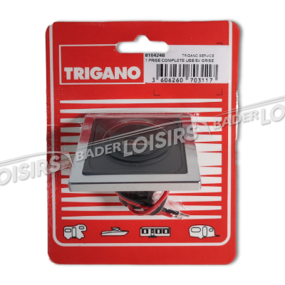  TRIGANO FULL SERVICE  1 PRISE COMPLETE USB 5V GRISE