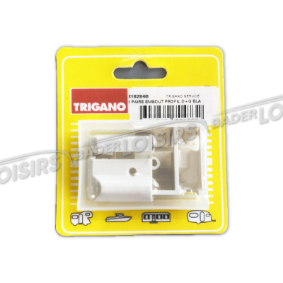  TRIGANO FULL SERVICE  1 PAIRE DEMBOUTS DE PROFIL CHARNIERE BLANC