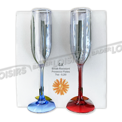  EURO ACCESSOIRES 2 FULL SERVICE  LOT DE 4 VERRES A CHAMPAGNE